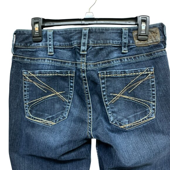 Silver Jeans Womens 30X31 Dark Wash Bootcut Denim Mid Rise Stretch Blue Jeans - Picture 4 of 15